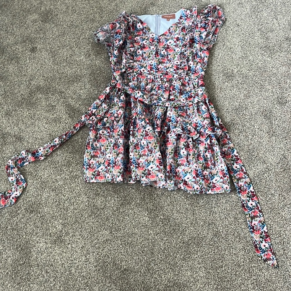 Full bloom dress, 1X, Multi colored floral pattern - Picture 5 of 7